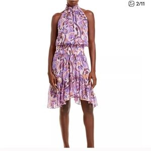 A.L.C. Purple Paisley Midi Dress